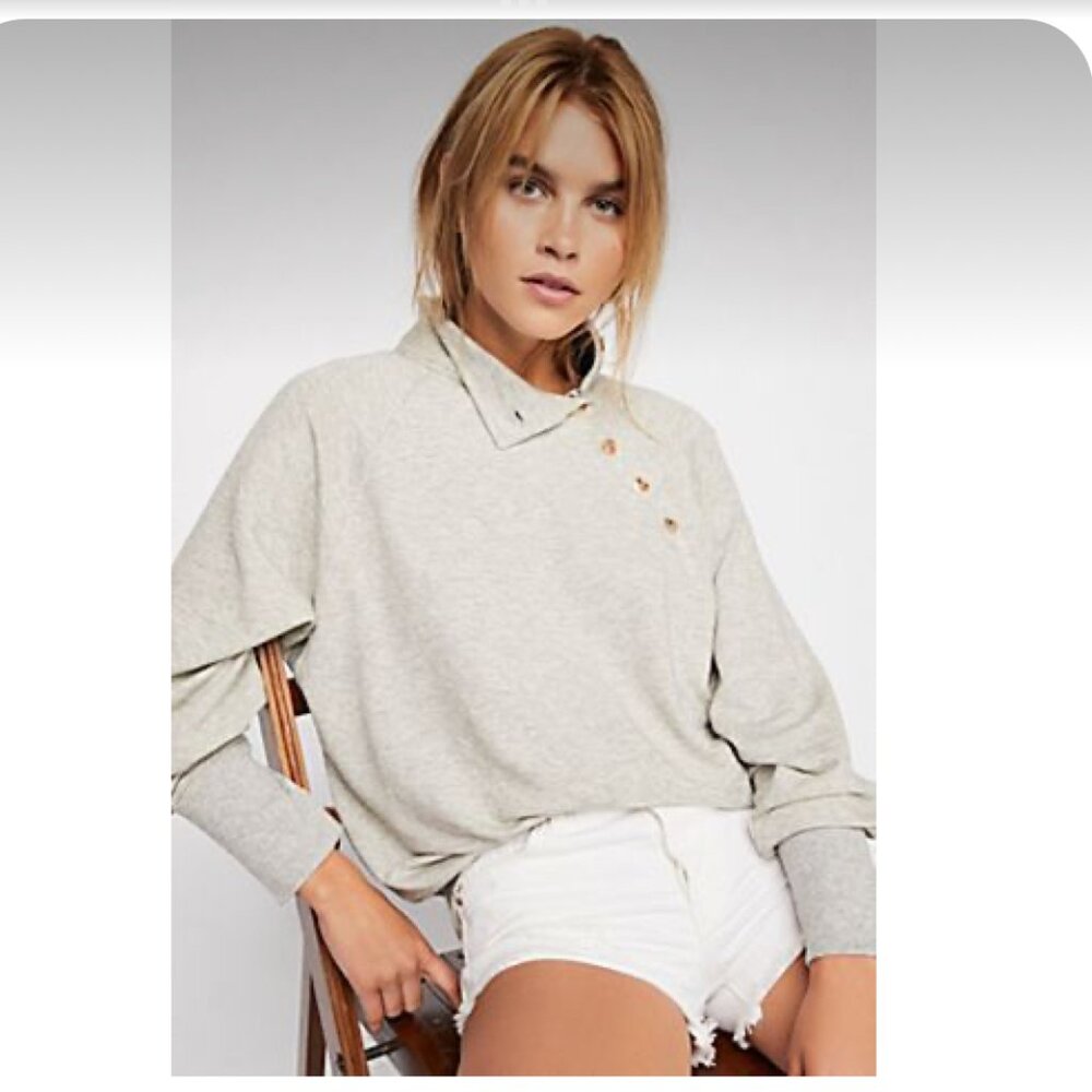Free People I Can Be Your Pullover from Free People Heather Grey Size Small
